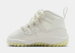 Air Jordan 11 Retro Pearl Infant Toddler Lifestyle Shoes (Sail/Pearl Grey/White/Metallic Silver)