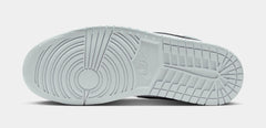 Air Jordan 1 Mid Mens Lifestyle Shoes (Black/Squadron Blue/Aura/White)