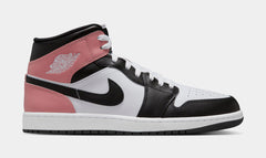 Air Jordan 1 Mid Mens Lifestyle Shoes (White/Rust Pink/Black) Final Sale