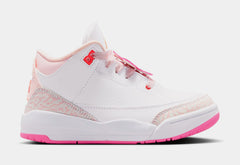 Air Jordan 3 Retro Spring Flower Preschool Lifestyle Shoes (Pearl Pink/Hyper Orange/Pink Bloom)