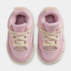 Air Jordan 4 Retro Pink Pearl And Iced Carmine Infant Toddler Lifestyle Shoes (Pearl Pink/Iced Carmine/Coconut Milk)