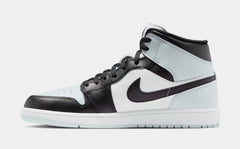 Air Jordan 1 Mid Mens Lifestyle Shoes (Black/Squadron Blue/Aura/White)