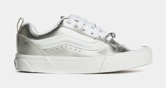 Knu Skool Metallic Womens Lifestyle Shoes (Silver/White)