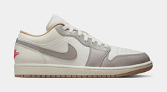 Air Jordan 1 Low Mens Lifestyle Shoes (Sail/Fire Red/College Grey/Hemp)