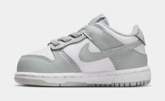 Dunk Low Infant Toddler Lifestyle Shoes (White/White/Light Smoke Grey)