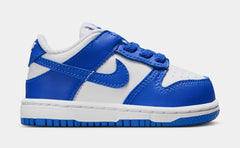 Dunk Low Infant Toddler Basketball Shoes (White/Hyper Royal/Hyper Royal)