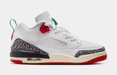 Spizike Low Do The Right Thing Grade School Basketball Shoes (White/Coconut Milk/Black/Varsity Red)