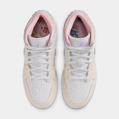 Air Jordan Mid SE Love Is In The Air Grade School Lifestyle Shoes (Half Blue/Pale Ivory/White/Half Blue)