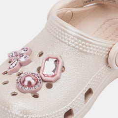 Classic Clog Shimmer Infant Toddler Sandals (Pink)