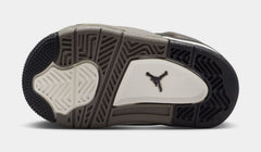 Air Jordan 4 Retro Cave Stone And Black Infant Toddler Lifestyle Shoes (Cave Stone/Black/Phantom)