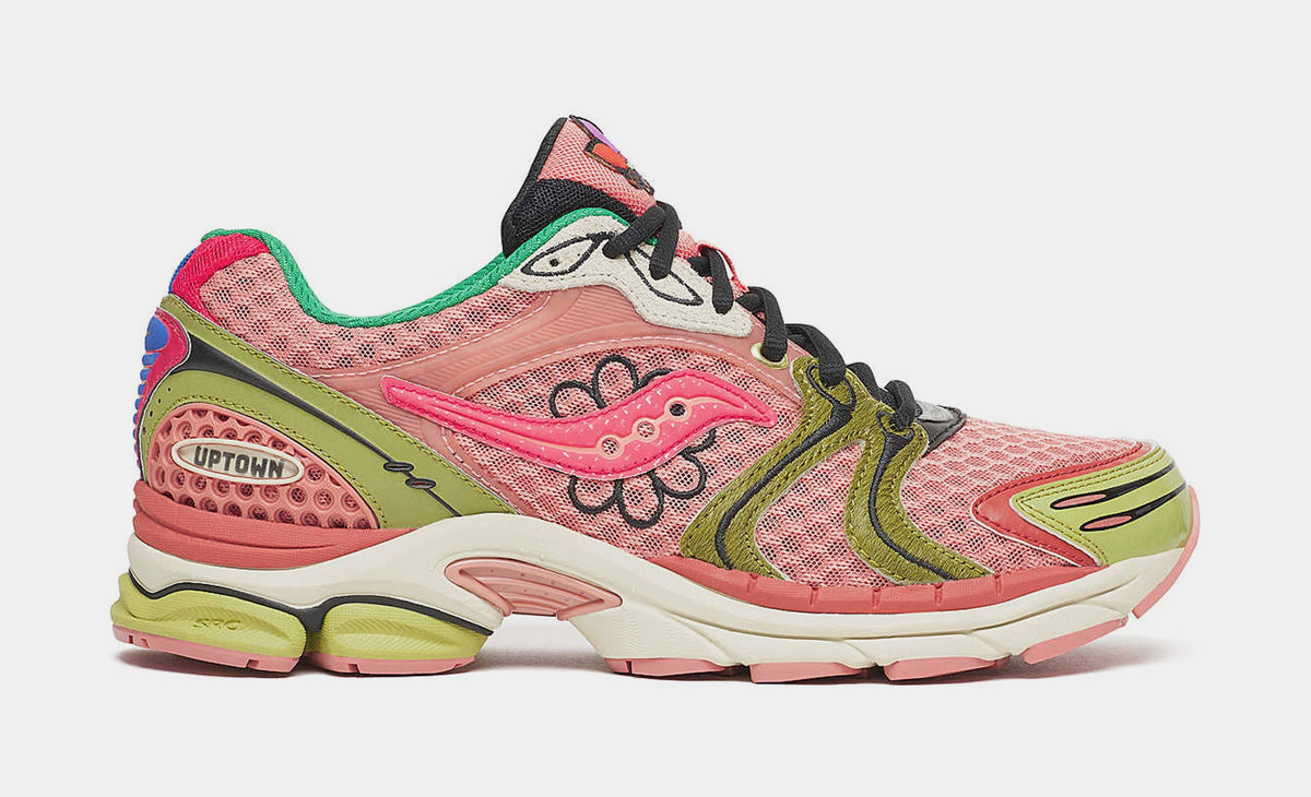 Jaetips x Saucony Progrid Triumph 4 Virginia Creeper Mens Lifestyle Shoes (Pink/Yellow/Multi Color)