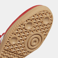 Samba OG Better Scarlet White Gold Womens Lifestyle Shoes (Better Scarlet/Footwear White/Gold Metallic)
