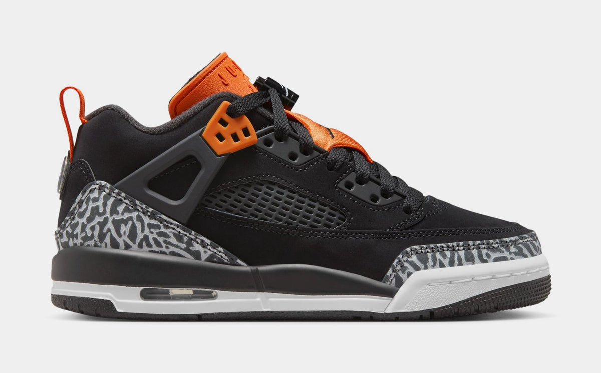 Spizike Low Grade School Lifestyle Shoes (Black/Starfish/White/Black)