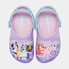 Classic Clog Bluey Friends Forever Infant Toddler Lifestyle Shoes (Purple/Blue)