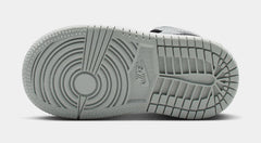 Air Jordan 1 Mid Infant Toddler Lifestyle Shoes (White/Light Smoke Grey/Black)
