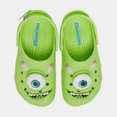 Disney and Pixar Monsters Inc Mike Classic Clog Mens Sandals (Green/White) Free Shipping