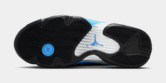 Air Jordan 14 Retro Black University Blue Mens Lifestyle Shoes (Black/White/University Blue/Metallic Silver)