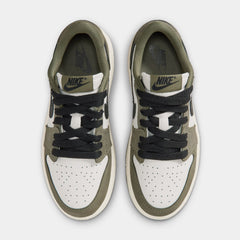 Air Jordan 1 Low OG Medium Olive And Summit White Preschool Lifesyle Shoes (Medium Olive/Black/Summit White/Sail)