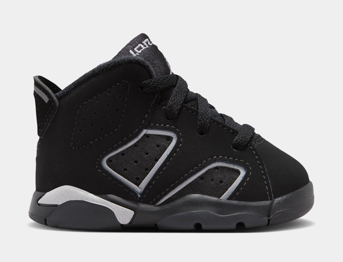 Air Jordan 6 Retro Cap And Gown Infant Toddler Lifestyle Shoes (Black/Reflect Silver/Black) Free Shipping