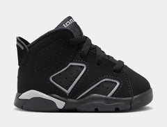 Air Jordan 6 Retro Cap And Gown Infant Toddler Lifestyle Shoes (Black/Reflect Silver/Black) Free Shipping