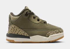 Air Jordan 3 Retro Medium Olive Infant Toddler Lifestyle Shoes (Medium Olive/Sequoia/Neutral Olive/Sail)