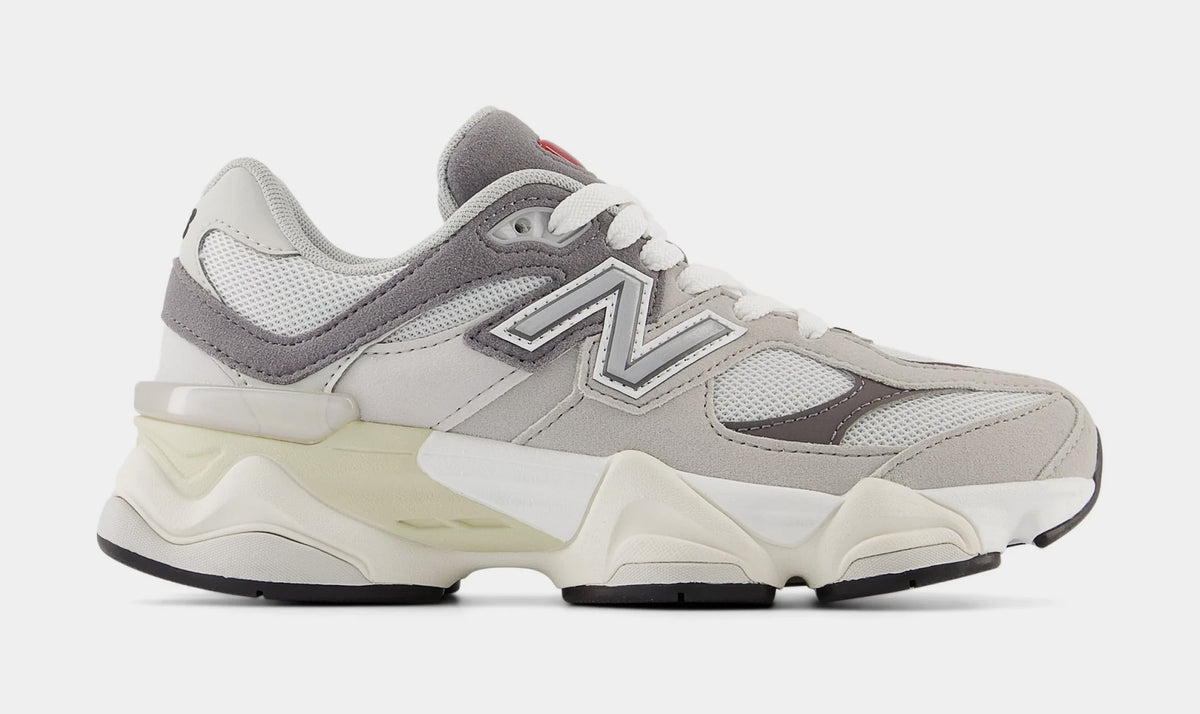9060 Grade School Lifestyle Shoes (Grey/White)