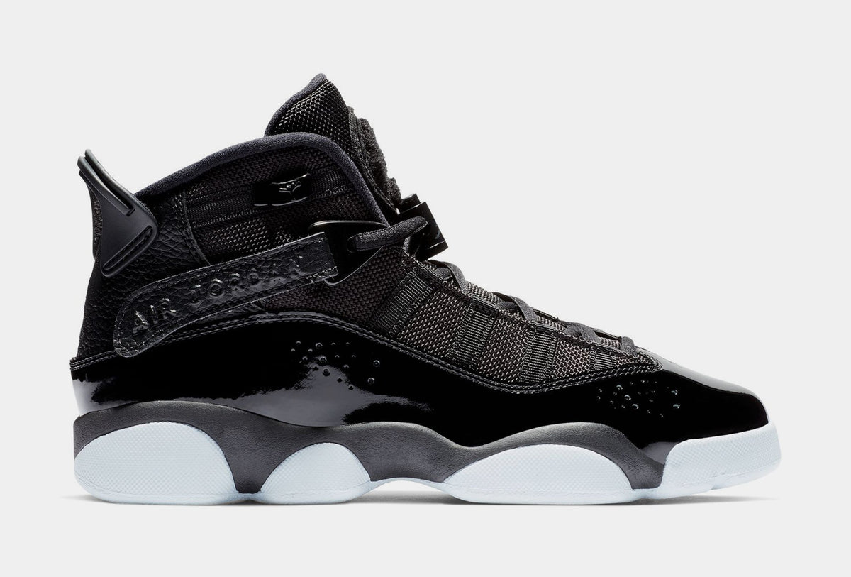6 Rings Grade School Basketball Shoes (Black/White/Black)