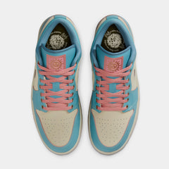 Air Jordan 1 Low SE Somos Eternos Mens Lifestyle Shoes (Denim Turquoise/Smokey Blue/Red Stardust)