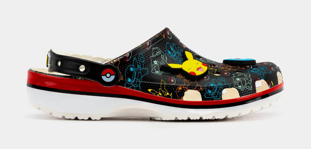 Pokemon Classic Clog Mens Sandals (Black/Orange)