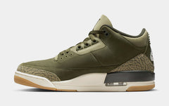 Air Jordan 3 Retro Medium Olive Mens Lifestyle Shoes (Medium Olive/Sequoia/Neutral Olive/Sail/Total Crimson)