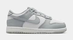Dunk Low Preschool Lifestyle Shoes (White/White/Light Smoke Grey)