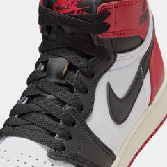 Air Jordan 1 Retro High OG Black Toe Grade School Lifestyle Shoes (White/Black/Varsity Red/Sail)