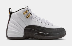 Air Jordan 12 Retro Taxi Grade School Lifestyle Shoes (White/Black Taxi)