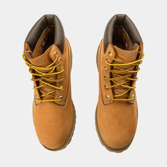Premium 6 Inch Lace Up Waterproof Grade School Boots (Wheat)