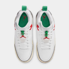 Spizike Low Do The Right Thing Grade School Basketball Shoes (White/Coconut Milk/Black/Varsity Red)