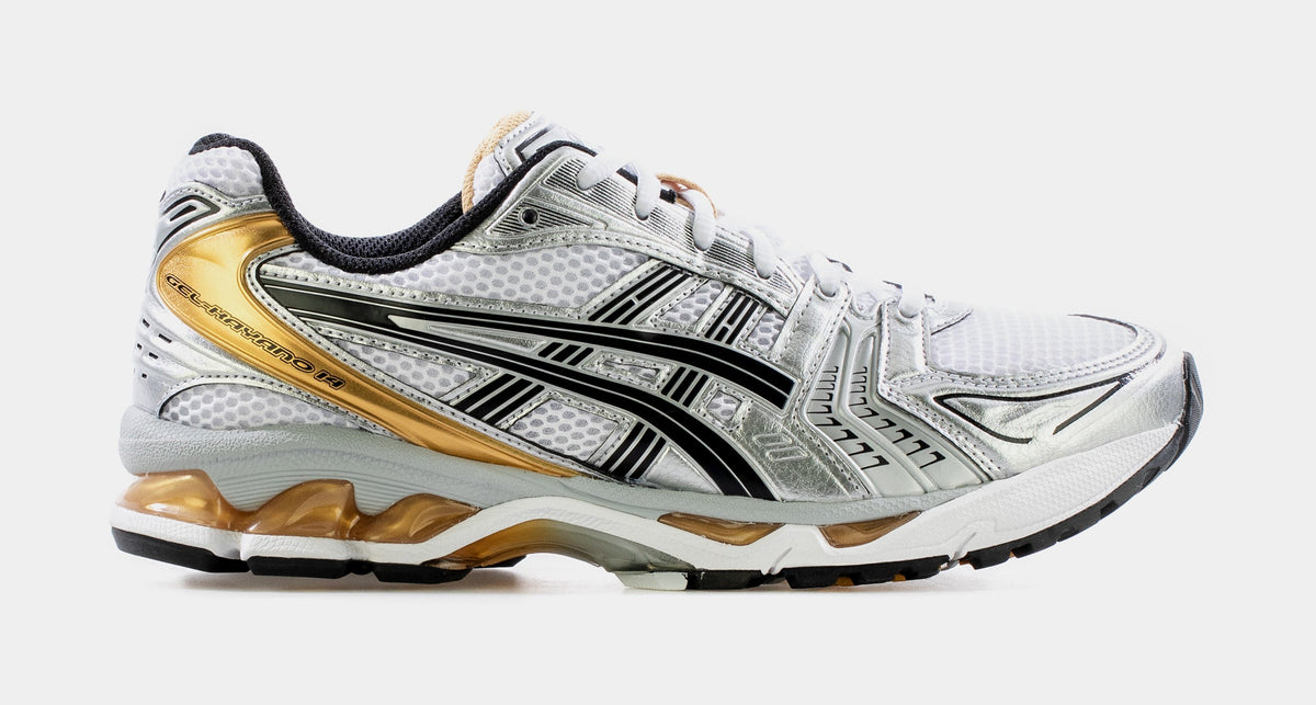 Gel Kayano 14 Mens Running Shoes (White/Pure Gold)