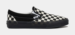 Slip On Checkered Mens Lifestyle Shoes (Black/White)