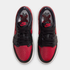 Air Jordan 1 Retro Low OG Banned Preschool Lifestyle Shoes (Black/Black/Varsity Red/Summit White) Free Shipping