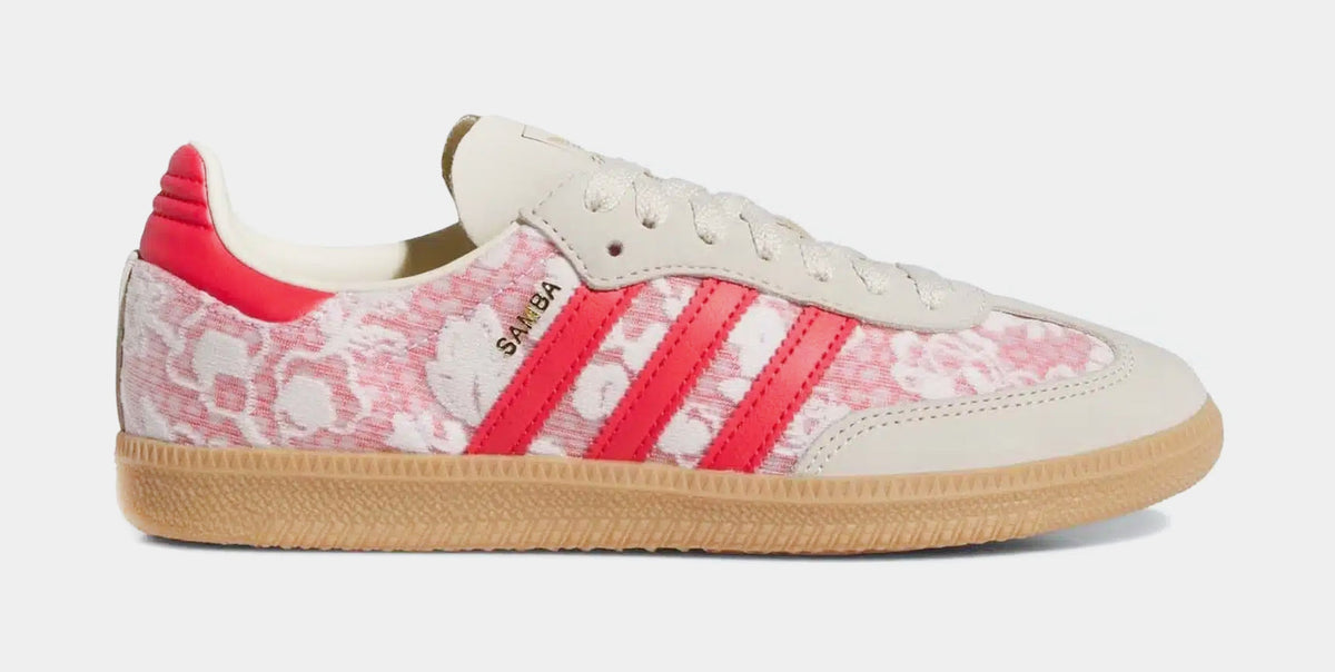 Samba OG Liberty London Womens Lifestyle Shoes (Footwear White/Cream White/Better Scarlet)