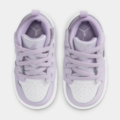 Air Jordan 1 Low Infant Toddler Lifestyle Shoes (Light Grape/Violet Mist/White)