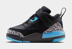 Spizike Low Infant Toddler Basketball Shoes (Black/Wolf Grey/Gamma Blue)