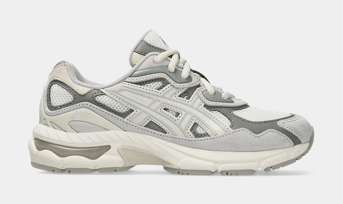 Gel NYC Grade School Running Shoes (Cream/Oyster Grey)