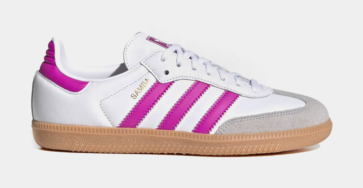 Samba OG Grade School Lifestyle Shoes (Cloud White/Purple Burst/Gum)