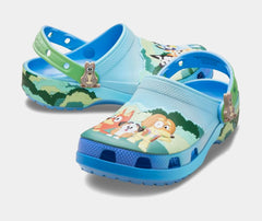Classic Clog Bluey Best Buddies Infant Toddler Lifestyle Sandals (Blue/Green)