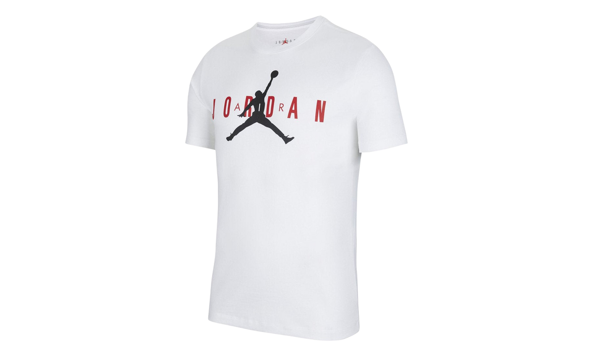 Air Jordan Wordmark T-Shirt "White / Gym Red / Black" CK4212 101