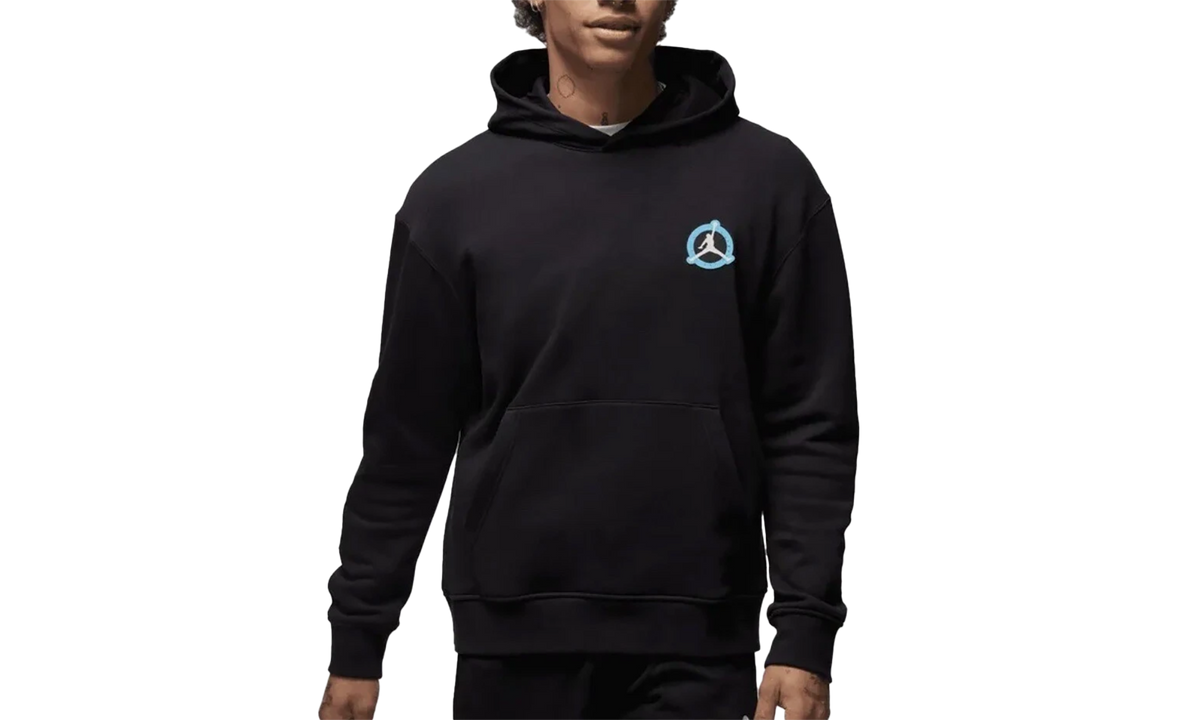 Jordan Flight MVP Fleece Pullover Hoodie "Black / Rush Orange" DV7592 010