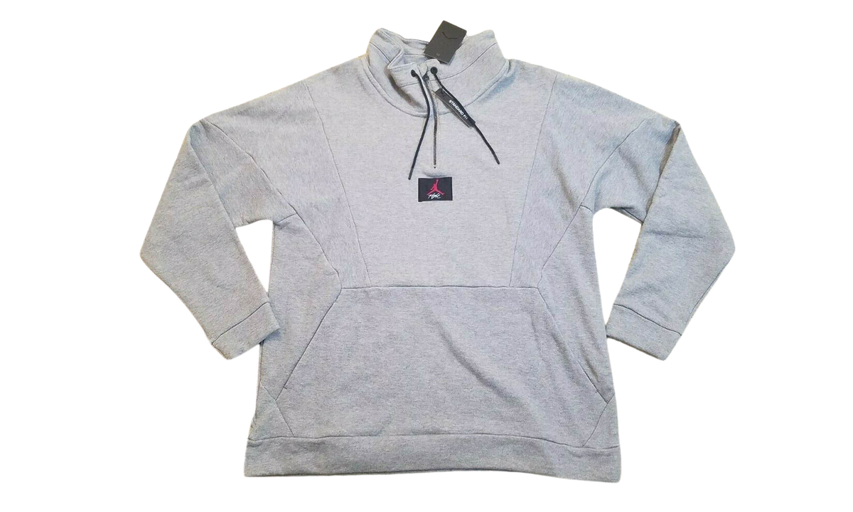 Jordan Jumpman Flight Loop 1/4 Zip Pullover Sweater "Grey / Black" AV2292 091